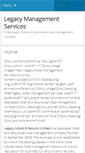 Mobile Screenshot of legacy-hotel-management-services.co.uk